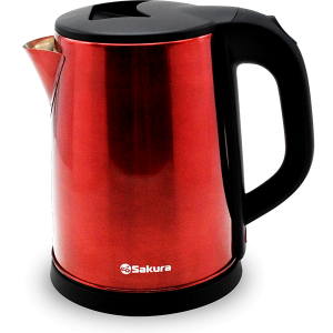 Чайник электр SA-2149BR (2,0) красн метал+черн д
