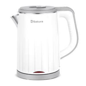 Чайник электр SA-2155WG (1,2) бел + сер
