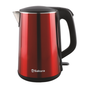 Чайник электр SA-2156MR (1,8) красн металлик+черн