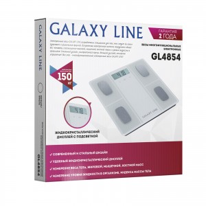 Весы напольные многофункциональные электронные Galaxy LINE GL4854 БЕЛЫЕ