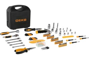 Набор инструмента универсальный для дома и авто в чемодане Deko DKMT165 (165 предм) 065-0742