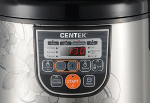 Мультиварка Centek CT-1498 Ceramic (чёрный, сталь) 700Вт, 5.0л,