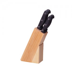 Набор ножей 5 предметов ASTELL (4 ножа с пластиковой ручкой и подставка) арт. AST-004-НН-003