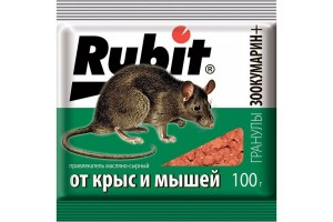 Средство от крыс и мышей РУБИТ Зоокумарин зерно 100гр (А-5040)