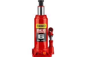 Гидравлический бутылочный домкрат STAYER RED FORCE, 6т, 216-413 мм, 43160-6 43160-6_z01