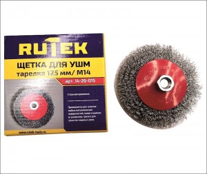 Щетка металл ON RUTEK для УШМ 125мм М14 (тарелка) 14-26-015