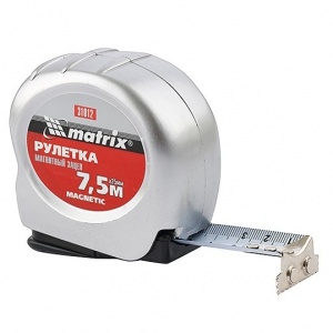 Рулетка 7,5м*25мм магнитный зацеп Magnetic MATRIX 31012