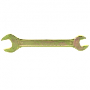 Ключ рожковый 13*17мм, желтый цинк Сибртех 14307