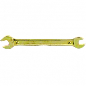 Ключ рожковый 6*7мм,желтый цинк Сибртех 14301